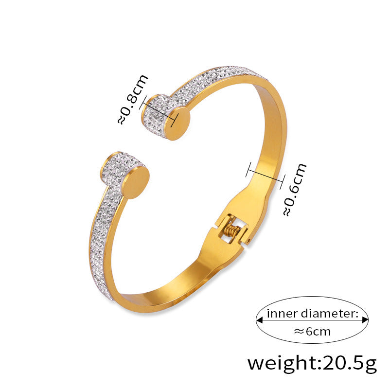 Noor Lock Crystal Bracelet