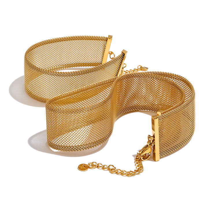 Zara Gold Mesh Cuff