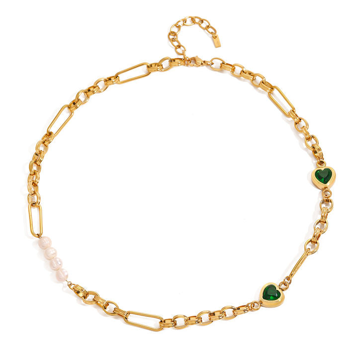 Mira Pearl Love Necklace
