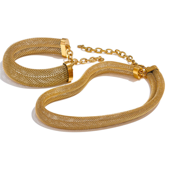 Gilded Drop Cascade Bracelet